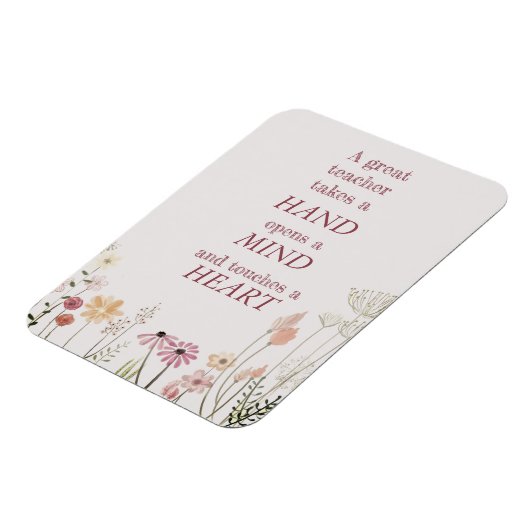 Floral roze een geweldige Kaart van het prijsopgav Magneet (Linkerzijde)