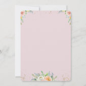 Floral roze elegant Baptism Religieuze gebeurtenis Kaart (Achterkant)