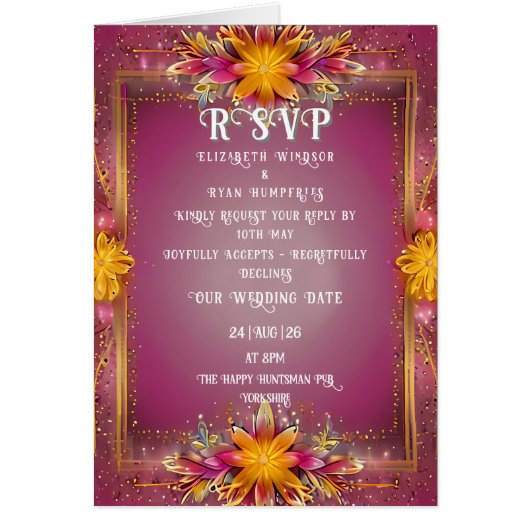 Floral Roze Elegantie Trouwen Collectie (Voorkant)