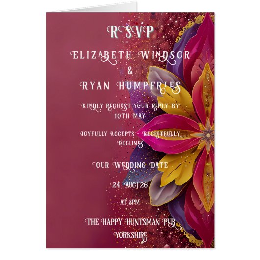 Floral Roze Elegantie Trouwen Collectie (Voorkant)