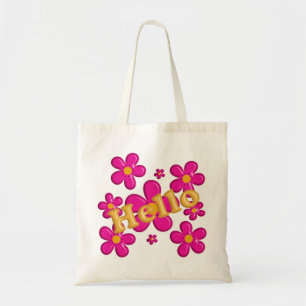 Floral roze element. Hoi. Tote Bag