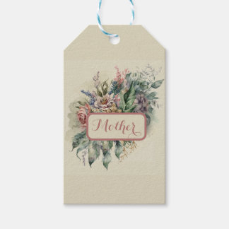 Floral  Roze en groen Gift Label Cadeaulabel