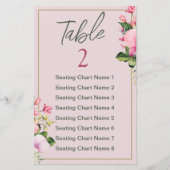 Floral Roze en Groene Douche Zitkaart (Voorkant)