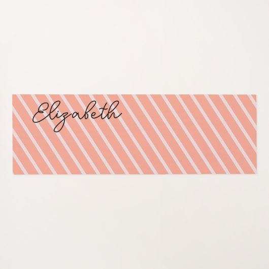 Floral roze en witte ditsy yogamat (Achterkant (horizontaal))