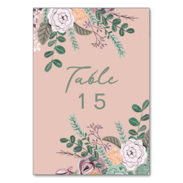 Floral roze eucalyptusbruiloft kaart