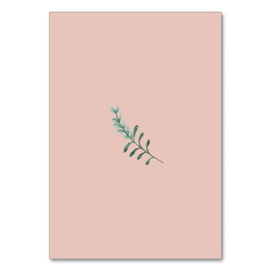 Floral roze eucalyptusbruiloft kaart (Achterkant)