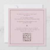 Floral Roze Floral QR Code Social Media Kaart (Achterkant)