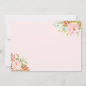 Floral Roze Gold Hartelijk dank Roze & Gold-kaart Bedankkaart (Achterkant)