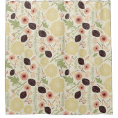 Floral roze groene roompatroonbloemen afspelen douchegordijn (Voorkant)