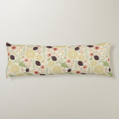 Floral roze groene roompatroonbloemen afspelen lichaamskussen (Achterkant)