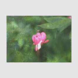 Floral roze groene textuur bloeding harten tissuepapier