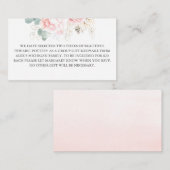 Floral Roze Groep Gift Enclosure Kaart (Voorkant / Achterkant)