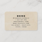 Floral roze Hoefijzer Boerderij Rangschikt Instruc Visitekaartje (Achterkant)