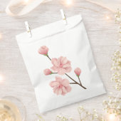 Floral roze kersenbloesem bruiloft bedankzakje (Geknipt)