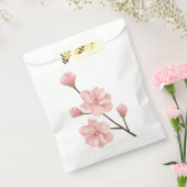 Floral roze kersenbloesem bruiloft bedankzakje (Gezegeld)