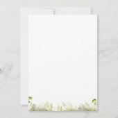 Floral roze konijn meisjes verjaardag uitnodiging (Achterkant)