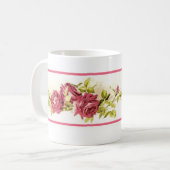 Floral roze mok "Je t'adore" 11 oz (Voorkant links)