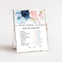 Floral roze of blue Old Wives Tales Poster