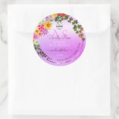 Floral roze Paars Etiket Monogram en Logo (Tas)