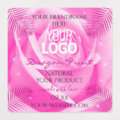 Floral roze Paarse Blauwgroen Rozen Etiketten Logo Labels (Design 1)