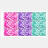 Floral roze Paarse Blauwgroen Rozen Etiketten Logo Labels (Vel)