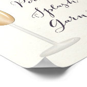 Floral roze Paarse Waterverf van Mimosa Bar Poster (Hoek)