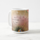 Floral roze pauw beste mam kinderen Moederdag Koffiemok (Voorkant links)