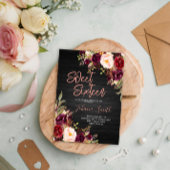 Floral roze pioen zwart zoet zestien verjaardag kaart