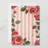 Floral roze pioenrozen Moederdag brunch Kaart (Achterkant)