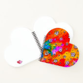 Floral roze, rode en witte Waterverf — Heart noteb Notitieboek (Binnen)