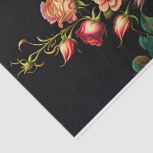 Floral roze Rose Bouquet Artwork Small Tissuepapier (Detail)