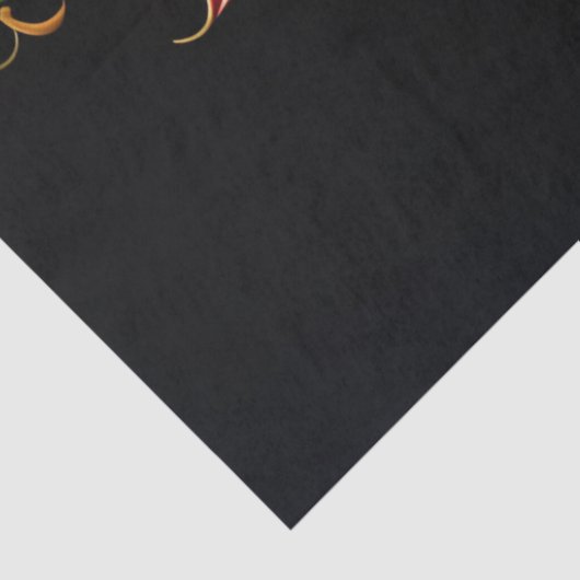 Floral roze Rose Bouquet groot Tissuepapier (Detail)