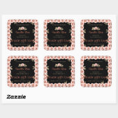 Floral roze Roses Black Product Packaging Labels (Vel)