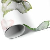 Floral roze Roses Elegant Cadeaupapier (Rol Hoek)