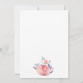 Floral roze Roses Waterverf Lila Herfst Save The Date (Achterkant)