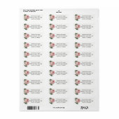 Floral roze roze bloemen - bruiloft, Verloving Etiket (Full Sheet)