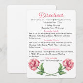 Floral roze roze bloemen strijkpartijen kaart (Voorkant / Achterkant)