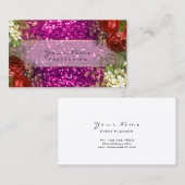 Floral roze roze roze gootsteen visitekaartje (Voorkant / Achterkant)