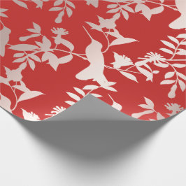Floral roze roze roze roodbruin cadeaupapier