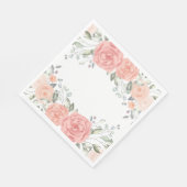 Floral roze roze  Waterverf van het Bloedbad Servet (Hoek)