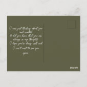 Floral roze rozen denken aan je Briefkaart (Achterkant)