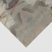 Floral roze rozen Elegant Gold Business Gift Wrap Tissuepapier (Detail)