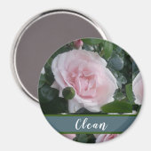  Floral roze rozen Magneet (Voorkant / Achterkant)