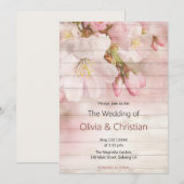 Floral roze torry bloesems op hout kaart (Voorkant / Achterkant)