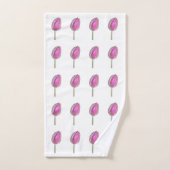 Floral roze Tulp fluitbuikpatronen Witte stoot Bad Handdoek (Handdoek)
