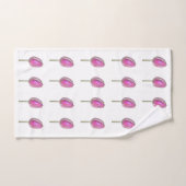 Floral roze Tulp fluitbuikpatronen Witte stoot Bad Handdoek (Handdoek)