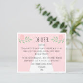 Floral roze unieke en grappige bruidsmaidbaan (Staand voorkant)