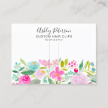 Floral roze waterverf haarklem barrette display