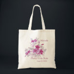 Floral roze Wedding Party Moeder Bride Bag Tote Bag<br><div class="desc">Roze magenta bloemen Wedding party Moeder van de Bride Bag</div>