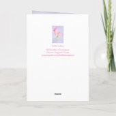 Floral roze Wenskaart Kaart (Achterkant)